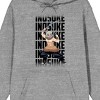 Demon Slayer Inosuke Repeat Name Text Adult Athletic Heather Long Sleeve Hooded Sweatshirt - 2 of 4