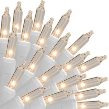 Twinkle Star 150 ct Incandescent Christmas Lights, Mini Clear String Light Indoor Outdoor Decoration