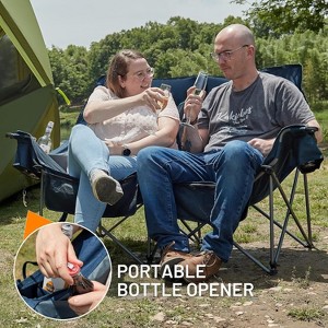 Timber Ridge 2 Person Folding Loveseat Comfortable Double Foldable
