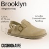 CUSHIONAIRE Brooklyn Women's Suede Clogs - Adjustable Slingback Clog Sandal with Buckle, Memory Foam, Wide Widths - 3 of 4