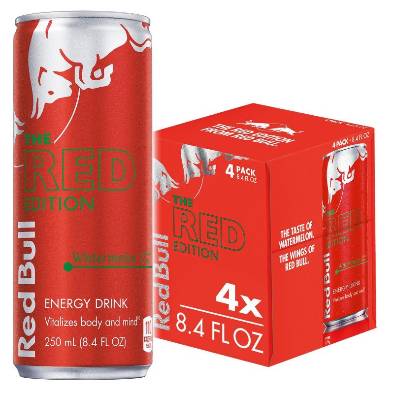 Red Bull Red Edition Energy Drink - 4pk/8 fl oz Cans, 1 of 9