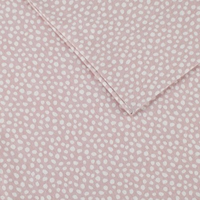 King Blush Dots Cotton Flannel Sheet Set