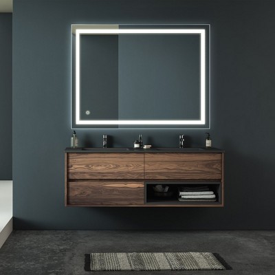 32x24 Inch Bathroom Led Mirror With Anti-Fog IP54 Waterproof Vanity Mirror Wall Switch Control Bathroom Wall Mirror