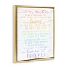 Stupell Industries My Daughter Love You Forever Floating Frame Canvas Art - 2 of 4