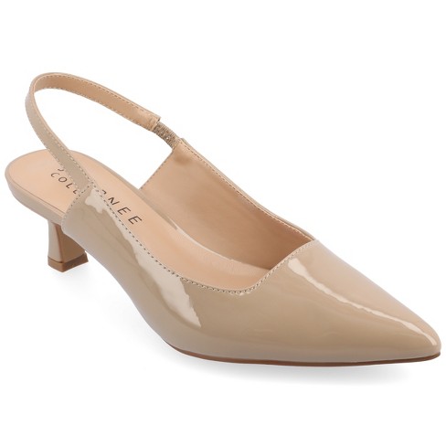 Taupe slingback outlet pumps