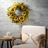 Sullivans Artificial 24" Sunflower & Eucalyptus Wreath - 3 of 4