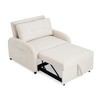 Ridstar 3-in-1 Convertible Sleeper Sofa Bed with Pillow & Pocket for Living Room & Bedroom-Beige - 4 of 4
