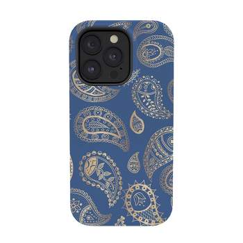 Cynthia Haller Classic blue and gold paisley Tough iPhone 14 Case - Society6