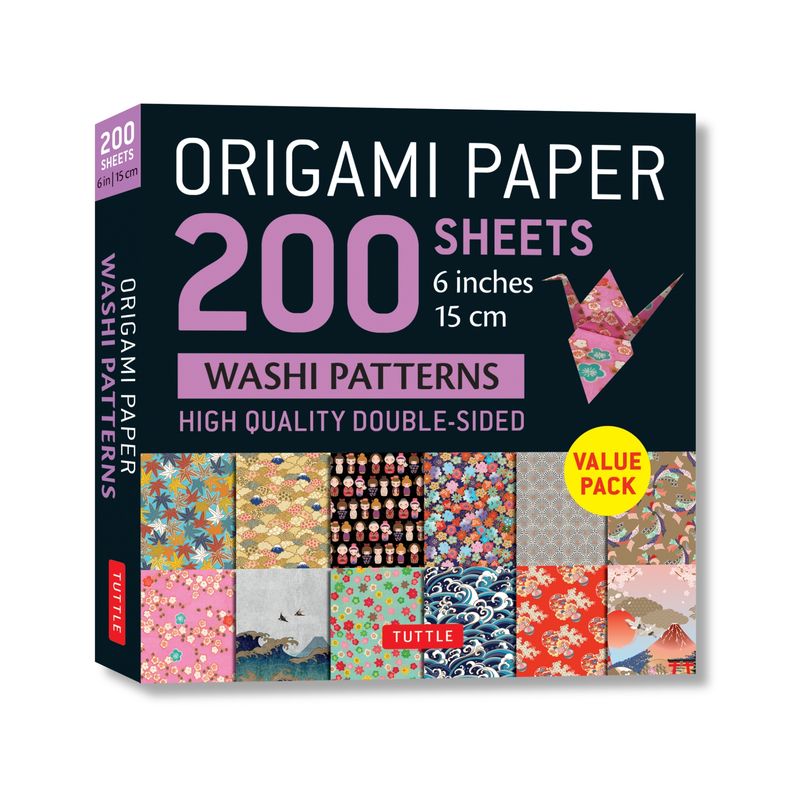 Origami Paper 200 Sheets Washi Patterns 6 (15 CM) - by  Tuttle Studio (Loose-Leaf), 1 of 2