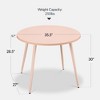 Best Choice Products Round Mid-Century Modern 35.5in Dining Table, Dinette for Home or Kitchen w/Wood Finish Steel Legs - 2 of 4