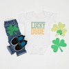 The Juniper Shop Block Checkered Lucky Dude Baby Bodysuit - 2 of 3