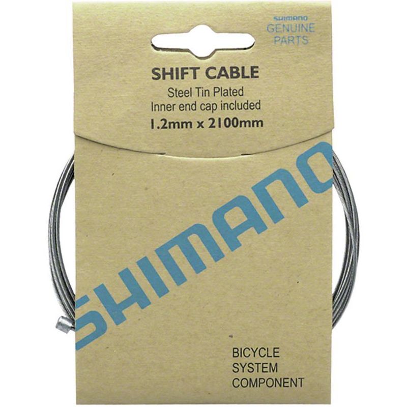 Shimano Zinc Derailleur Galvanized Cable 1.2 x 2100mm 10-pack, 1 of 2