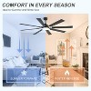Airsurfer 72" Windmill Matte Black Ceiling Fan with Color-Changing LED Light, 8-Blade, Remote Included - 4 of 4