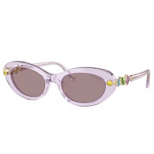 Swarovski SK 6042 1079LA Womens Oval Sunglasses Transparent Lilac 53mm - 1 of 3