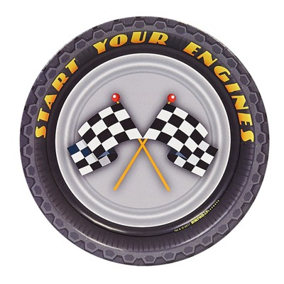 Birthday Express Racing Party Dessert Plates - 8 Pack