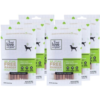 I And Love And You No Stink Free Ranger Beef Bully Stix Case Of 6 5 Ct Target