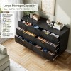 Whizmax Fluted 6 Drawers Dresser, Curved Profile Design, Dresser TV Stand, Wood Drawer Organizer for Bedroom, Living Room, Hallway - 4 of 4