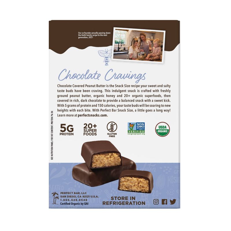 Perfect Bar Snack Size Chocolate Covered Peanut Butter Protein Bars - 6.34oz/6ct, 4 of 17
