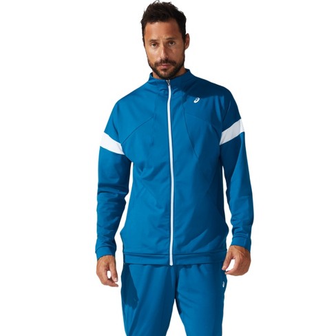 ASICS Men's TENNIS TRACK JACKET Training Apparel, L, blue