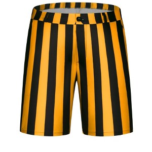 INSPIRE CHIC Men's Striped Regular Fit Casual Summer Dress Chino Shorts - 1 of 4