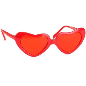 HalloweenCostumes.com One Size Fits Most Women Women's Sweetheart Sunglasses, Red - 1 of 3