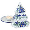 Blue Rose Polish Pottery 44A WR Unikat Christmas Tree Luminary - 2 of 2