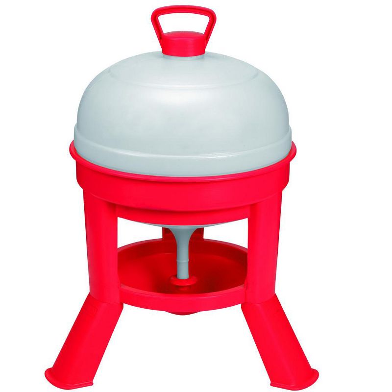 Little Giant Plastic Dome Waterer -  5 Gallon (Red/White), 1 of 2