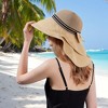 Anna-Kaci Wide Brim Mesh Sun Hat with Back Bow UV Protection Foldable Travel Hat for Women Outdoor Summer Style - 3 of 4