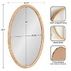 Kate & Laurel All Things Decor 24"X36" Rahfy Oval Framed Wall Mirror Natural - 2 of 4