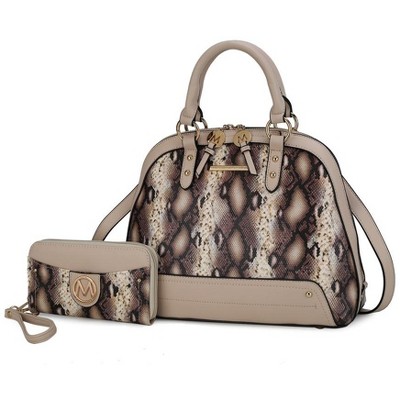 MKF Collection Frida Women’s Functional Vegan Leather Satchel Bag and Wallet by Mia K
