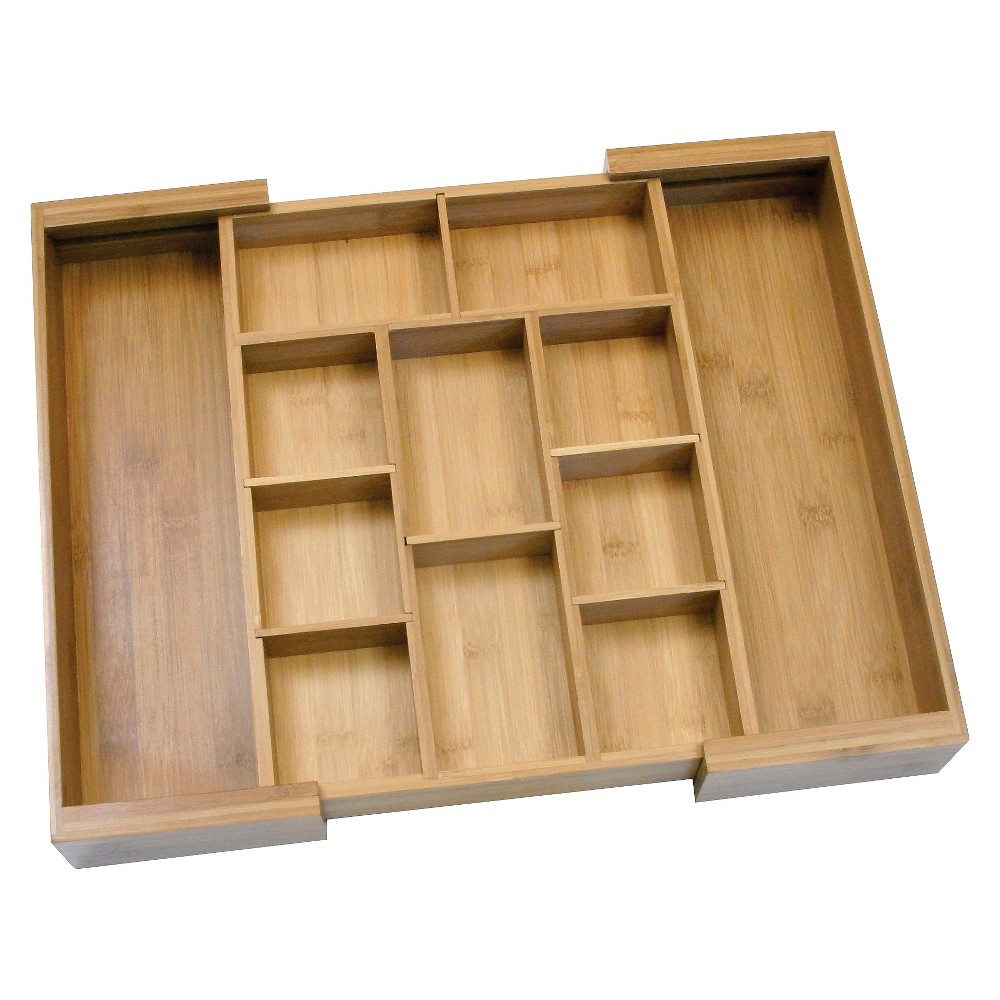 Lipper International Bamboo Kitchen Drawer Dividers - Set of 2