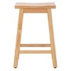 WestinTrends 29" Saddle Seat Solid Wood Kitchen Bar Stool Chair (Set of 2) - 4 of 4