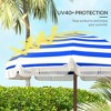 6.2' Beach Umbrella for Travel, Vent, Ruffles, Carry Bag, Portable Outdoor Umbrella for Garden - 4 of 4