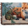 Manual Woodworks and Weavers Snow Day Throw Blanket – Winter Fox and Birds Woven Tapestry, 60 × 50 Inch - 3 of 3
