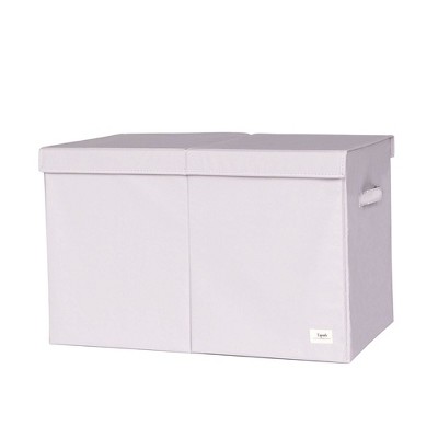 3 Sprouts Kids Recycled Fabric Folding Toy Chest - Solid Gray