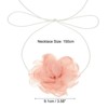 Unique Bargains Prom Wedding Adjustable Delicate Fabric Camellia Choker Necklace 82.68" - 2 of 4