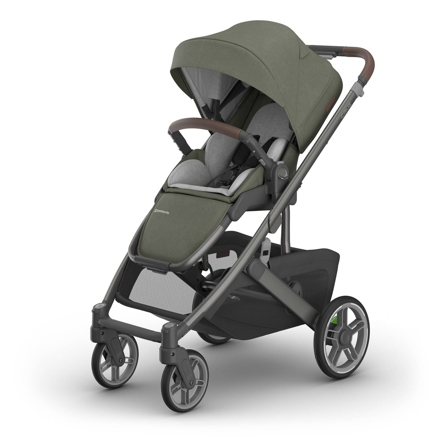 UPPAbaby Cruz V3 Full-Size Stroller - Evelyn: Maximum Weight 50 lbs, Bassinet Reclining Seat, Flat-Free Tires