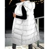 Imily Bela Womens Long Puffer Vest Hooded Sleeveless Winter Coats Quilted Warm Zip Up Padded Outerwear - 3 of 4