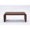 NicBex Modern 43.3" Bedroom Bench Accent Stool with Boucle Fabric and Gold Trims for Entryway and Living Room - 3 of 4