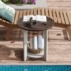 JIONJOY Farmhouse Round Coffee Table with Storage Shelf - Rustic Brown Distressed Wood Top & Fir Wood Legs for Living Room - 2 of 4