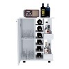 Vynxaria Stylish Bar Cart with Wine Rack, Locking Casters, and Spacious Storage - 3 of 4