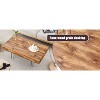 Vynxaria Walnut Square Coffee Table with Tempered Glass Legs - Modern & Elegant Design - 4 of 4