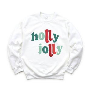 Simply Sage Market Women's Graphic Sweatshirt Holly Jolly Colorful - 1 of 4