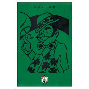 Trends International NBA Boston Celtics - Logo 25 Framed Wall Poster Prints - 1 of 4