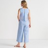 Lands' End Women's Linen Sleeveless Embroidered Jumpsuit - 2 of 4
