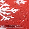 Christmas Shower Curtain, Red Snowflake Christmas Decorations Fabric Shower Curtains for Bathroom, 72x72 Inches - 3 of 4