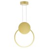 CWI Lighting Pulley 8 in LED Satin Gold Mini Pendant - 3 of 4