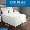 Eyelet Bed Skirt, Ruffled, 14 Drop, Embroidered Scalloped Edge, Queen, White. 80" L X 60" - 2 of 4