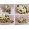 Anna-Kaci Women's Gothic Victorian Maiden Black Cameo Pendant Drop Rhinestone Crystal Charm Brooch Pin - 4 of 4