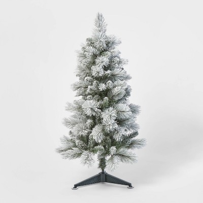 4' Unlit Flocked Douglas Fir Artificial Christmas Tree - Wondershop™